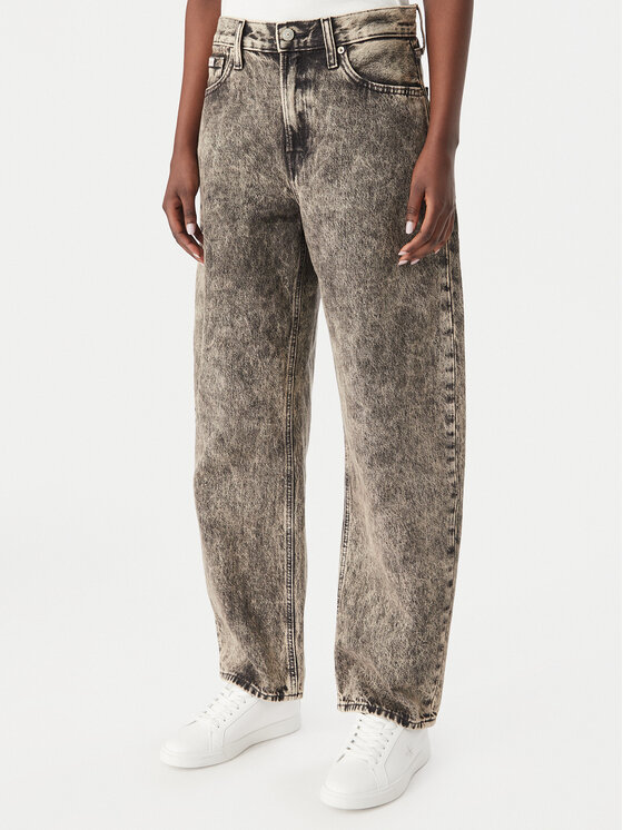 Calvin Klein Jeans Jeansy LV047H745G Brązowy Barrel Fit