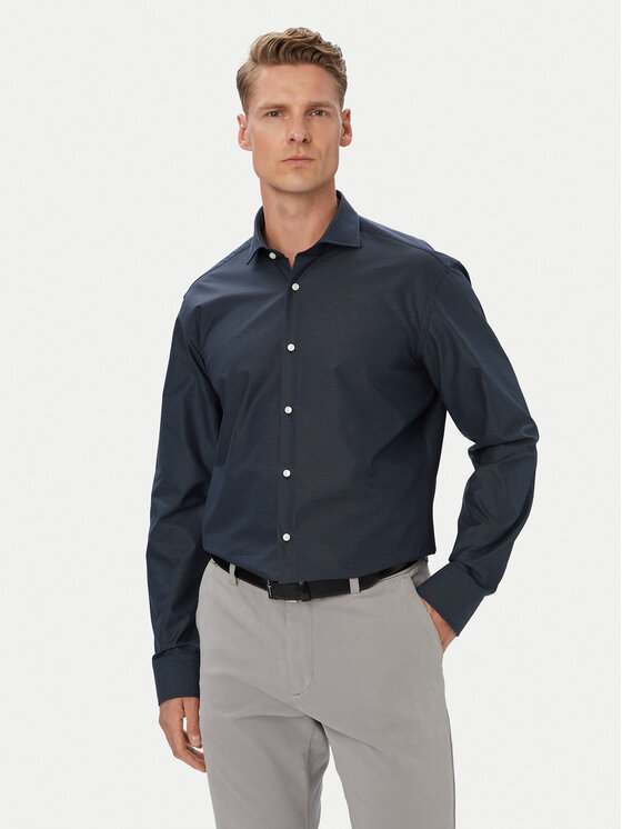 BOSS Koszula H-Joe 50567023 Granatowy Regular Fit