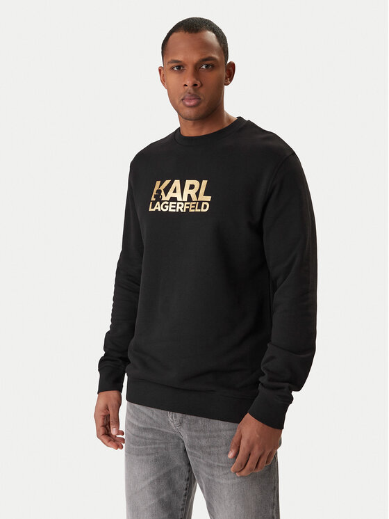 KARL LAGERFELD Bluza 705780 500917 Czarny Regular Fit