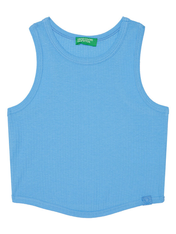 United Colors Of Benetton Top 31H3CH01F Niebieski Slim Fit