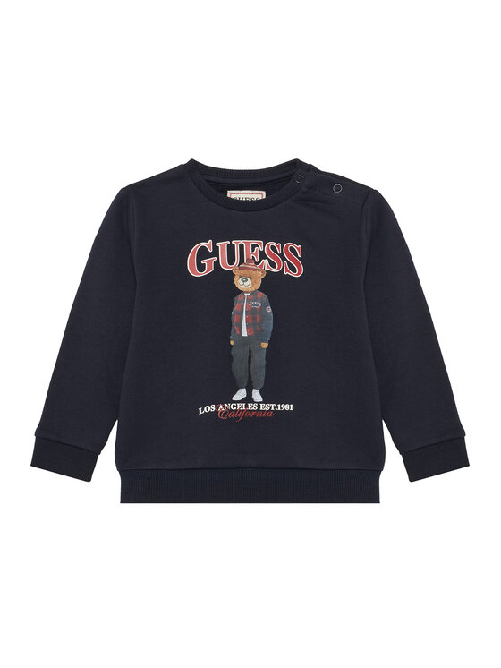 Guess Bluza N6BQ03 K6112 Granatowy Regular Fit