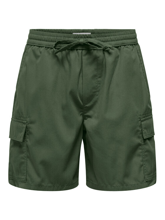 Only & Sons Szorty sportowe Kal 22034462 Zielony Slim Fit