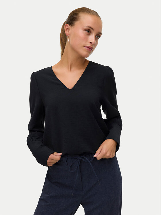 Vero Moda Bluzka Esme 10338288 Czarny Regular Fit
