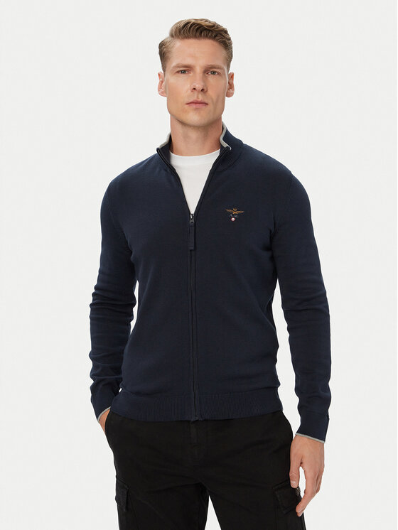 Aeronautica Militare Kardigan 262MA1632UL00506 Granatowy