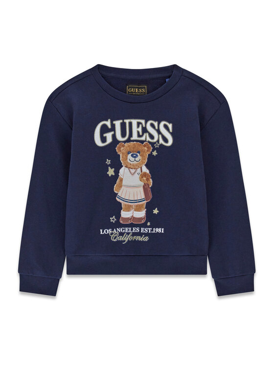 Guess Bluza K6YQ05 K4422 Granatowy Regular Fit