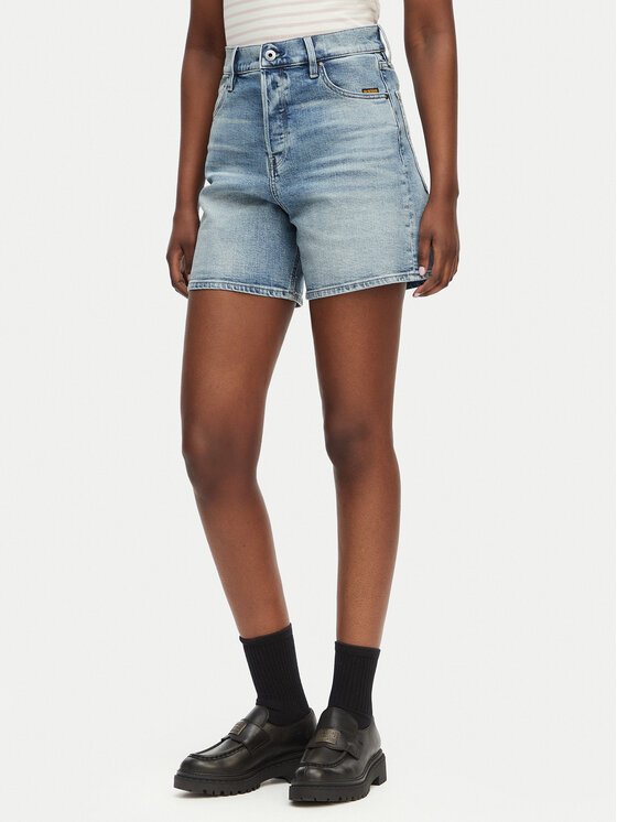 G-Star Raw Szorty jeansowe Clean Edge D28386-E205 Niebieski jasny Regular Fit