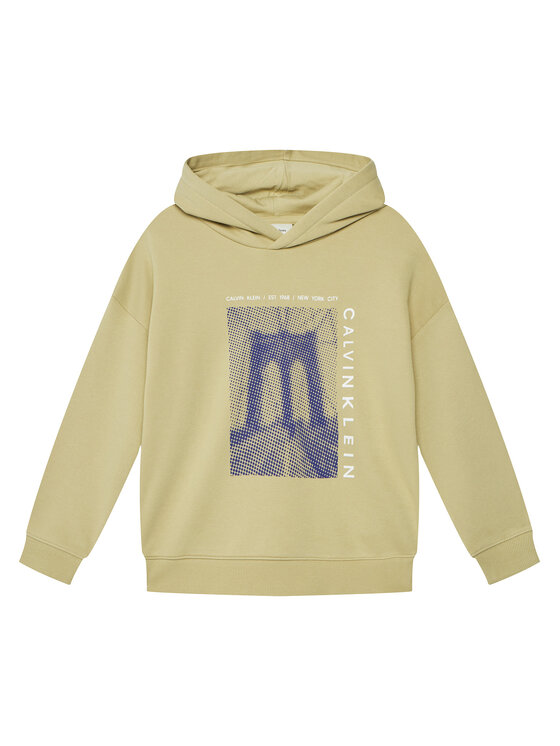 Calvin Klein Jeans Bluza Bridge LVCKSJB04B Zielony Oversize