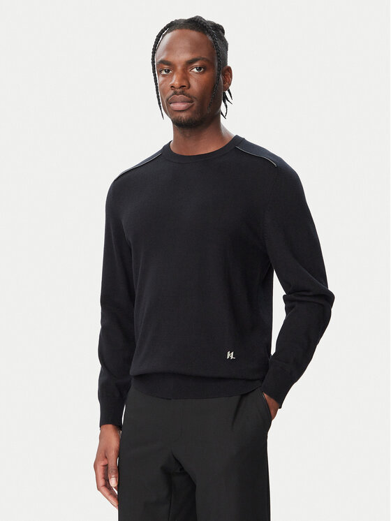 KARL LAGERFELD Sweter 655022 564305 Czarny Regular Fit