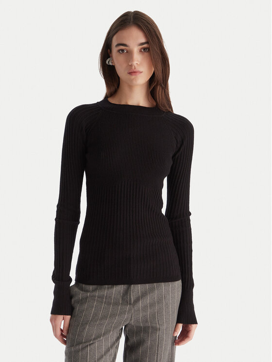 Patrizia Pepe Sweter 2K0337/K7S0-K103 Czarny Slim Fit