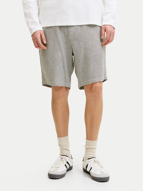 Jack & Jones Szorty materiałowe Ace Mykonos 12269376 Kremowy Regular Fit