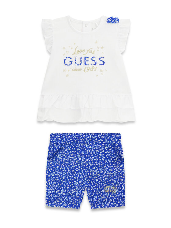 Guess Komplet t-shirt i spodenki A6GG04 K6YW4 Niebieski Regular Fit