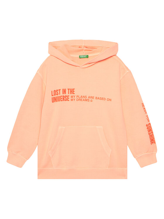 United Colors Of Benetton Bluza 3WITC204G Pomarańczowy Relaxed Fit