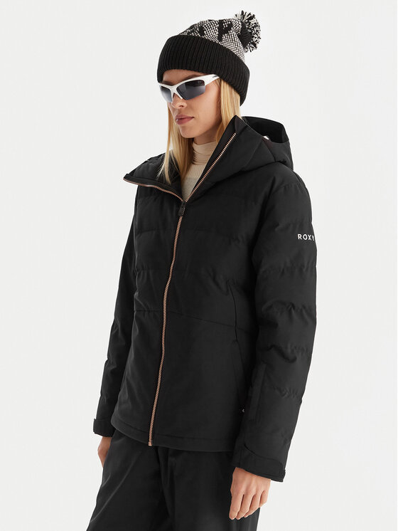Roxy Kurtka narciarska Snowhill Puffy JK ERJTJ03535 Czarny Tailored Fit
