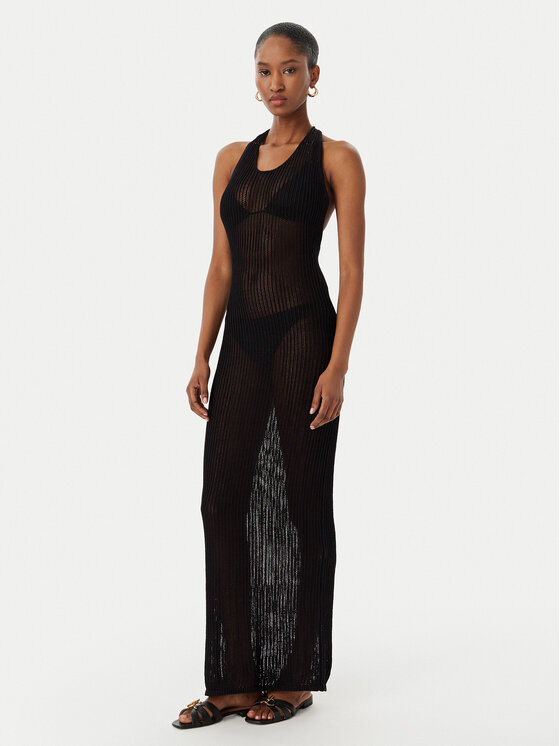 Guess Sukienka plażowa E6GK00 Z5371 Czarny Slim Fit