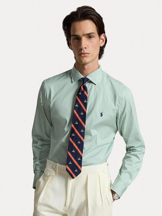 Polo Ralph Lauren Koszula 710B22606002 Zielony jasny Custom Fit