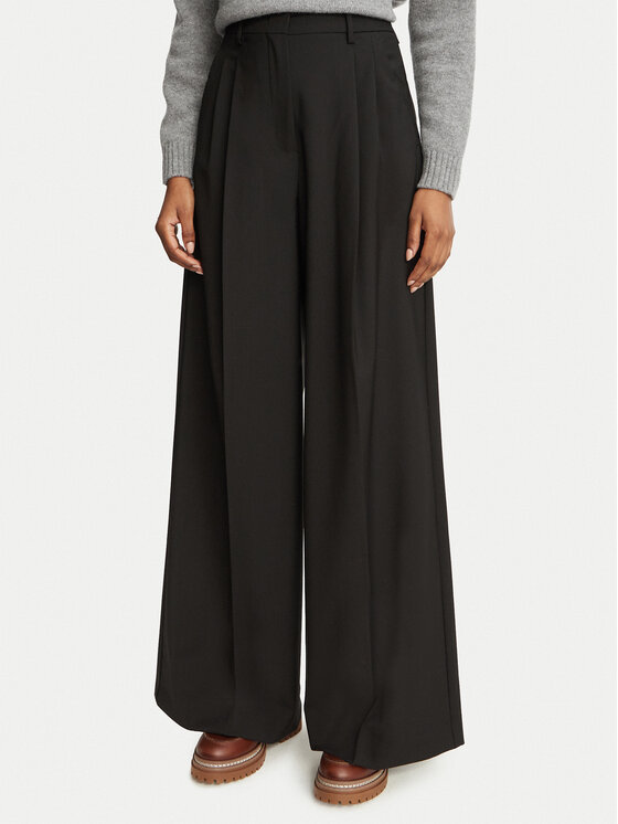 Weekend Max Mara Spodnie materiałowe Adelfi 2625136032 Czarny Regular Fit