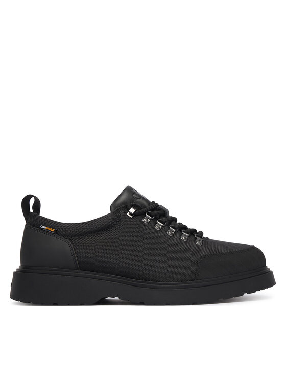 Calvin Klein Półbuty Combat Hiking Shoe Mix Mat Wl HM0HM02248 Czarny