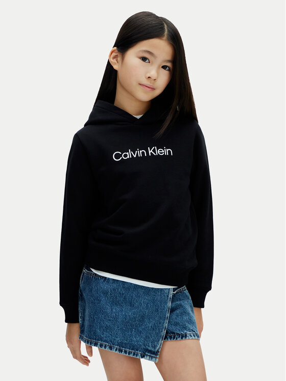 Calvin Klein Jeans Bluza Inst Logo LV1CKSJB38 Czarny Regular Fit