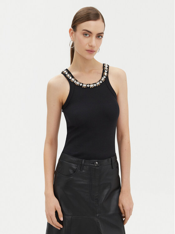 PINKO Top 105378 A2P9 Czarny Regular Fit
