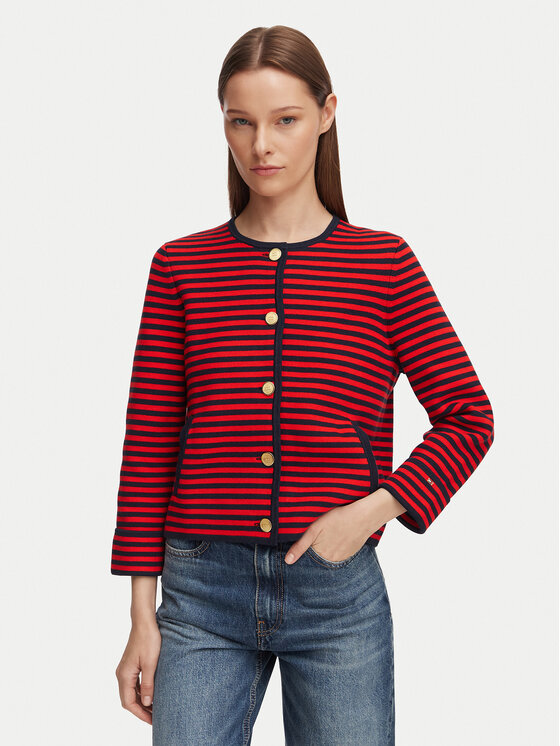 Tommy Hilfiger Kardigan WW0WW50088 Kolorowy Regular Fit