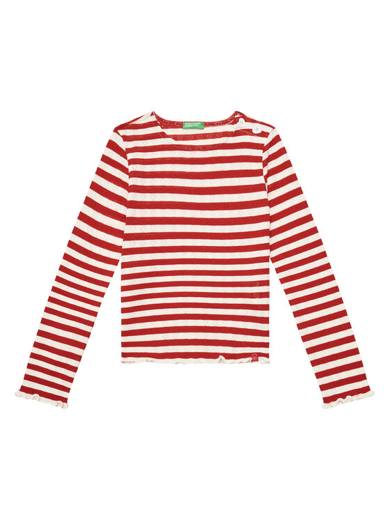 United Colors Of Benetton Bluzka 33LQC10OM Czerwony Regular Fit