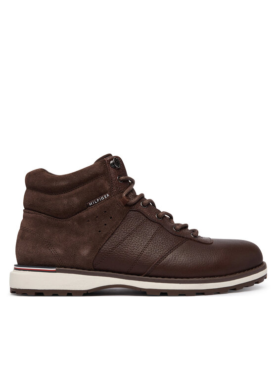 Tommy Hilfiger Trzewiki Corporate Outdoor Warm Lth Boot FM0FM05991 Brązowy