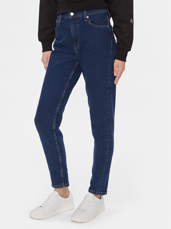 Calvin Klein Jeans Jeansy Mom Jean J20J223244 Granatowy Mom Fit
