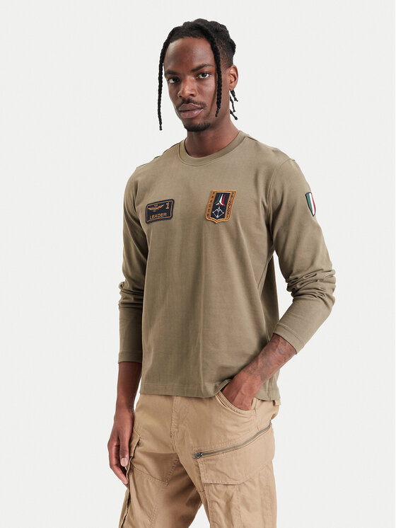 Aeronautica Militare Longsleeve 262TS2568UJ00703 Khaki Regular Fit