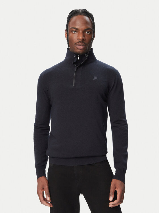 KARL LAGERFELD Sweter 655005 564399 Granatowy Regular Fit