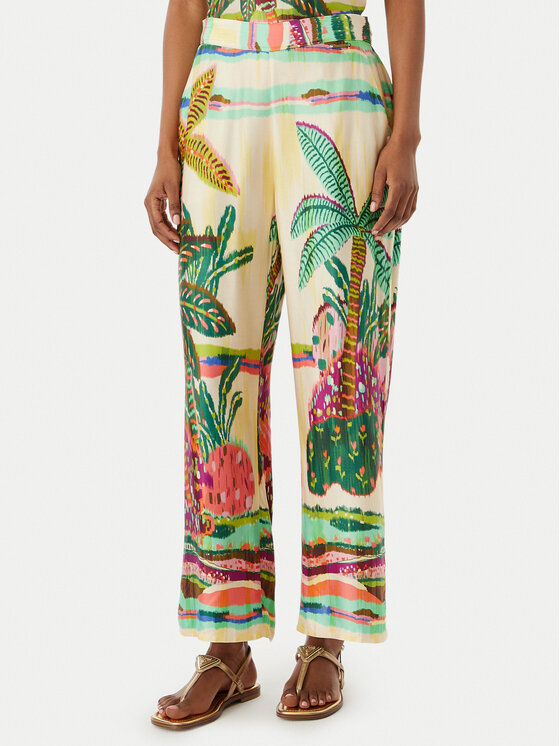 LOLA CASADEMUNT Kuloty LS2614013 Kremowy Regular Fit