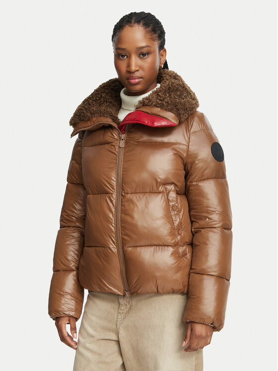 Save The Duck Kurtka zimowa D30974W LOVE23 Brązowy ciemny Regular Fit