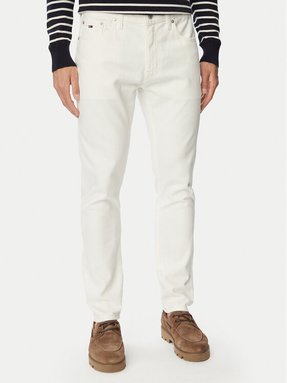 Tommy Jeans Jeansy Austin DM0DM23353 Biały Slim Fit