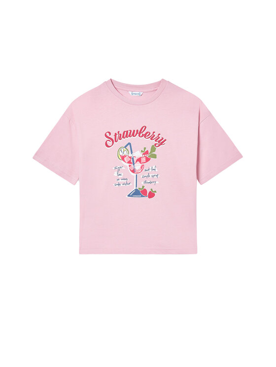Mayoral T-Shirt 6011 Różowy Regular Fit