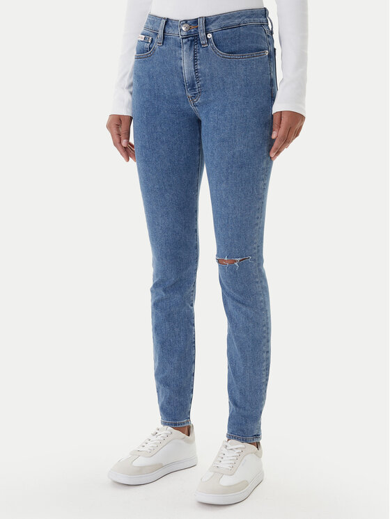 Calvin Klein Jeans Jeansy LV047E616G Niebieski Skinny Fit