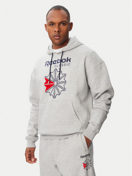 Reebok Bluza Hainrich RK25734CCM Szary jasny Regular Fit