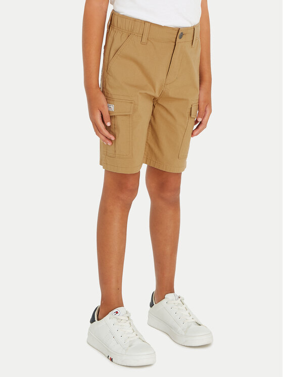 Tommy Hilfiger Szorty materiałowe KB0KB08799 Beżowy Straight Fit
