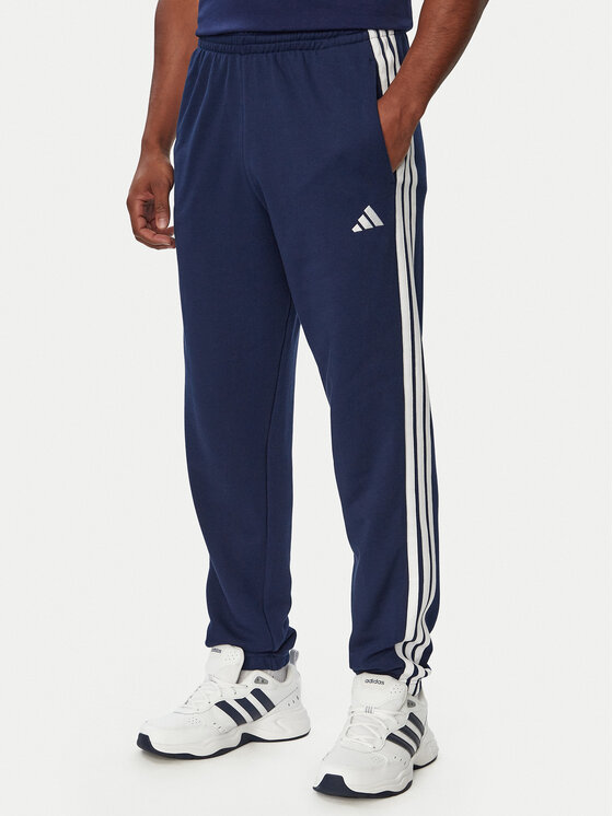 adidas Spodnie dresowe Essentials 3-Stripes French Terry KY4197 Niebieski Regular Fit