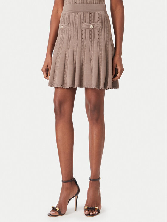 Guess Spódnica mini W6YD21 Z0971 Beżowy ciemny Regular Fit