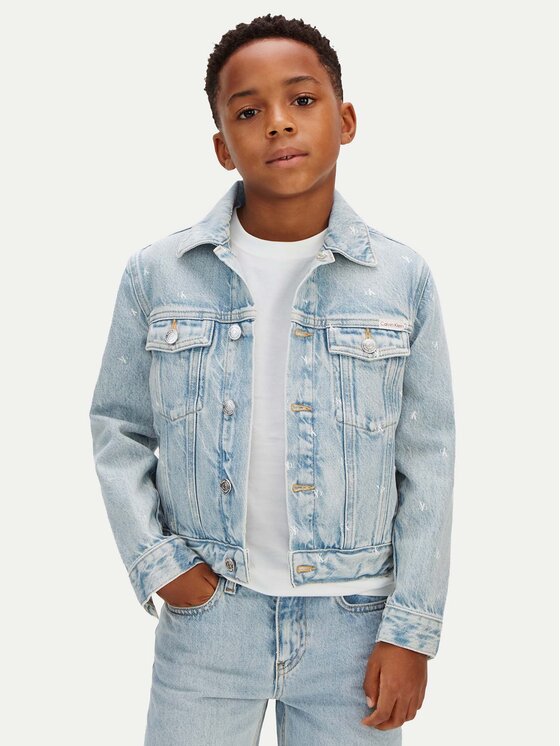 Calvin Klein Jeans Kurtka jeansowa LVCKSJD02B Niebieski Regular Fit