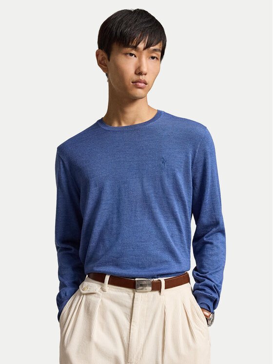 Polo Ralph Lauren Sweter 710954589001 Niebieski Regular Fit