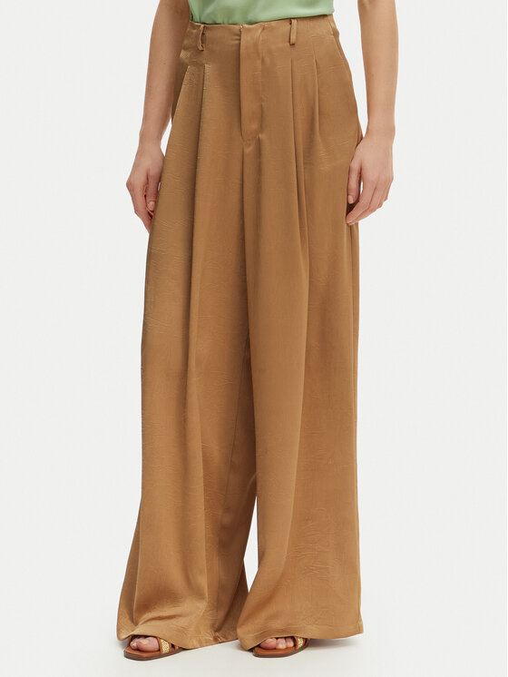 Iconique Spodnie palazzo Harper IC26-014 Brązowy jasny Wide Leg