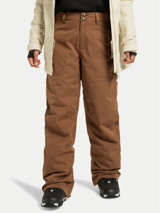 DC Shoes Spodnie snowboardowe Riveter ADJTP03032 Brązowy Regular Fit