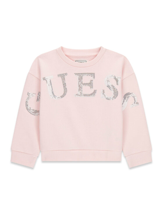 Guess Bluza K6RQ05 KAD74 Różowy jasny Regular Fit