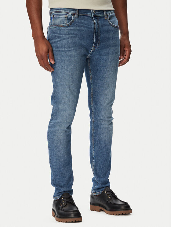 HUGO Jeansy Zane 50563481 Niebieski Extra Slim Fit