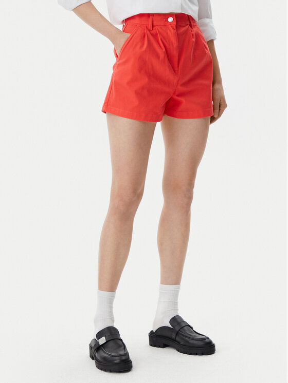 Tommy Jeans Szorty materiałowe Claire DW0DW21643 Pomarańczowy Regular Fit