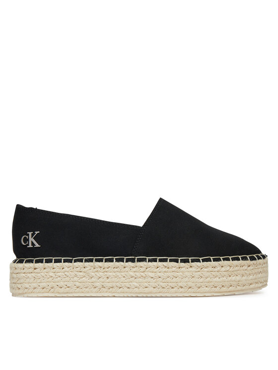 Calvin Klein Jeans Espadryle Flatform Esdparille Mg/Hdw YW0YW01737 Czarny