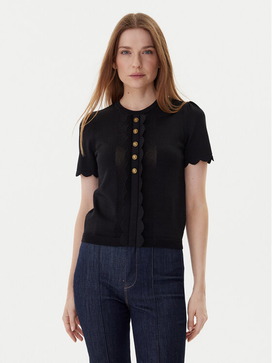 TWINSET Bluzka 252TP3203 Czarny Regular Fit