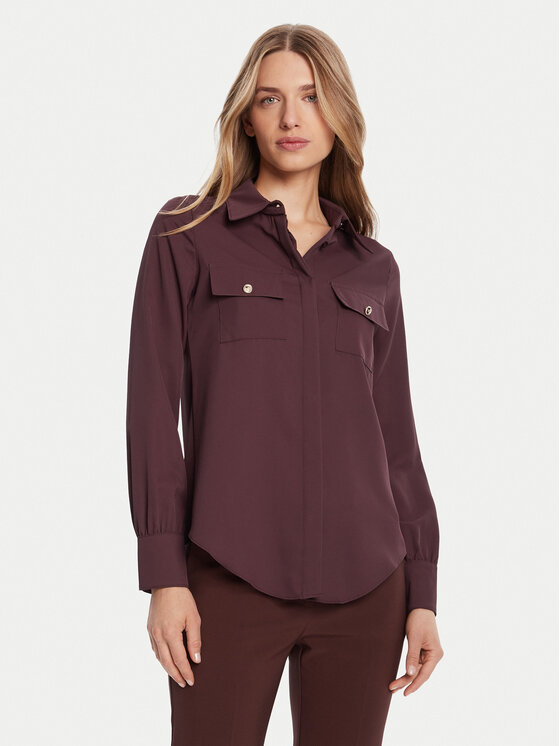 Rinascimento Koszula CFC0125777003 Brązowy Regular Fit