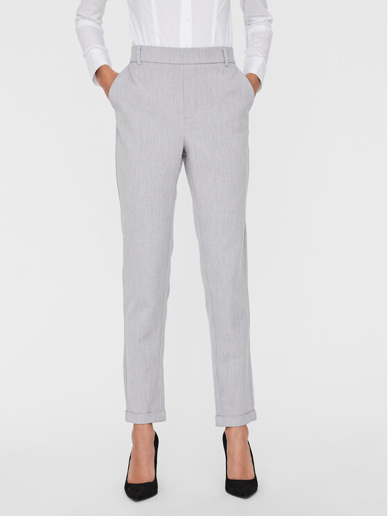 Vero Moda Chinosy Maya 10225280 Szary Regular Fit