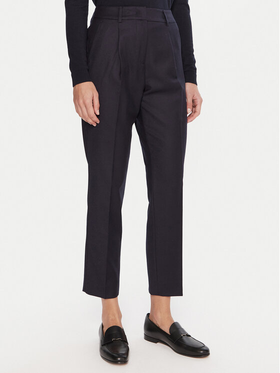 Weekend Max Mara Spodnie materiałowe Caldaia 2525136152 Granatowy Regular Fit